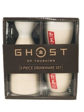 Playstation Mad Engine Ghost of Tsushima 3-Piece Ceramic Sake Drinkware Set